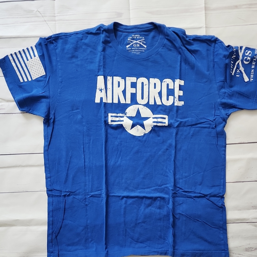 Grunt Style Blue and White Short Sleeve Tees